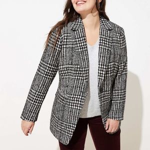 Loft Plaid Tweed Blazer